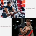 thumbnail image 3 of Demifill Preacher Curl Bench - White, 265 LBS Capacity, Adjustable Seated Arm Isolated Barbell Dumbbell Bicep Strength Training Station, 3 of 7