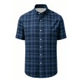 thumbnail image 3 of Shinyii Summer Boys Plaid Short Sleeve Shirt Neck Button Down Shirt Top, Sizes 3-16, 3 of 3