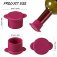 thumbnail image 2 of Wine Bottle Cap Reusable And Sealing Cap Silicone Cork Keeps Wine Fresh For Days In Air Tightness Set Of 3, 2 of 6