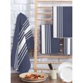 thumbnail image 2 of Vintage Striped Kitchen Dish Towels for Drying Dishes Set of 2, Midnight Blue Modern Simple Lines Waffle Weave Microfiber Hand Tea Bathroom Towels Quick Dry & Absorbent Towel 15.7x23.6, 2 of 7