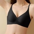 thumbnail image 2 of SMihono Wireless Thin Everyday Bra for Women Comfortable Breathable Anti-Saggy Solid Bras Push Up Stay-in-Place Strap Lingerie Black L, 2 of 4
