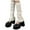 White, variant on Gothic Knit Knee High Stockings Japanese Long Socks Leggings Gaiters for Winter Warm and Cozy White
