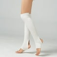 thumbnail image 2 of Long Leg Warmer, Women’s Men 80s Party Ribbed Knit Dance Sports,White,One Size,Dailypoc, 2 of 4