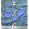 thumbnail image 1 of Soimoi Toile de Canevas Lourde Bleue Tissu Décor Pin et Feuilles Tissu Imprimé au Mètre 58 Pouces de Large, 1 of 3