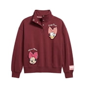 Minnie Mouse Womens Quarter Snap Pullover, Sizes XS-3XL