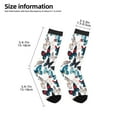thumbnail image 2 of Zufioo Butterfly Print Children's Mid-tube Socks, Contrast Color High Elastic Sports Socks - Sweat-absorbent, Warm, Suitable for Children Aged 6-10, 2 of 5