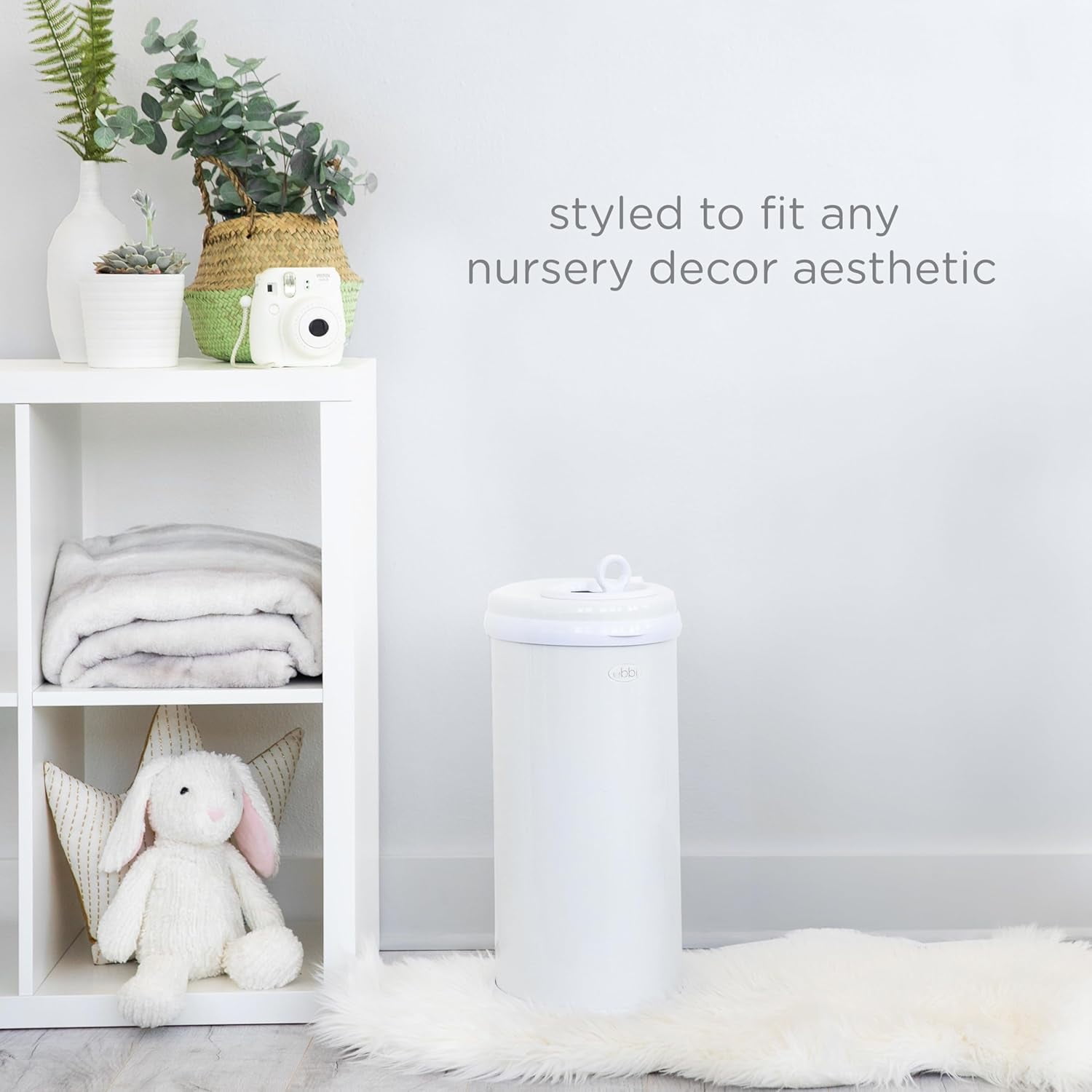Steel Diaper Pail, Odor Locking, No Special Bag Required, Award-Winning, Registry Must-Have, White