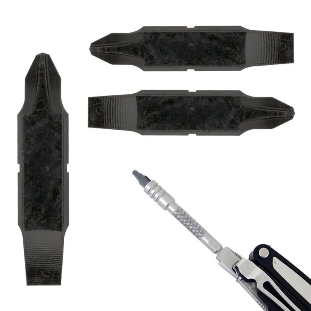 3 Pack Dual-Head Screwdriver Bits For Multi-Tool - Phillips + Flat Head