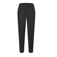 thumbnail image 5 of WREESH Men's Sweatpants Fashion Drawstring Elastic Waist Solid Color Casual Sweat Length Pants Black, 5 of 9