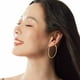 thumbnail image 1 of Aretes de aro 6 pendientes circulares de oro y plata de 30/40/50 mm para mujer., 1 of 4