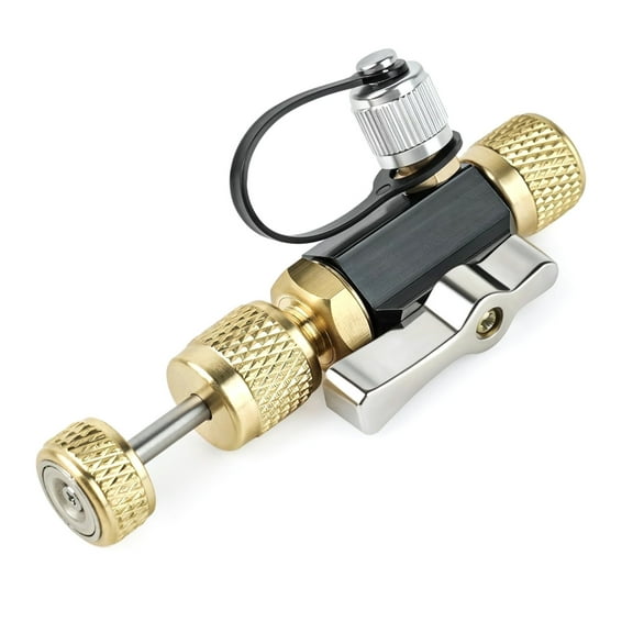 TAPDRA Brass Stainless Steel Aluminum Alloy Valve Core Removal Tool 1/4” for HVAC Low Pressure R410A Systems Pressure Monitoring Side Port