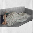 thumbnail image 5 of Botany Soft Flannel Fleece Blanket, Spring Toned Swirled Spruce Tree Branches Meadow Leafage Forest Repetition, Cozy Plush for Indoor and Outdoor Use, 60" x 80", Ivory and Multicolor, by Ambesonne, 5 of 5