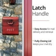 thumbnail image 4 of NACH CJ Large Rustic Red Mailbox, Wall Mount Mailboxes for Outside, 12.6 x 7.5 x 14.5 inches, 4 of 5