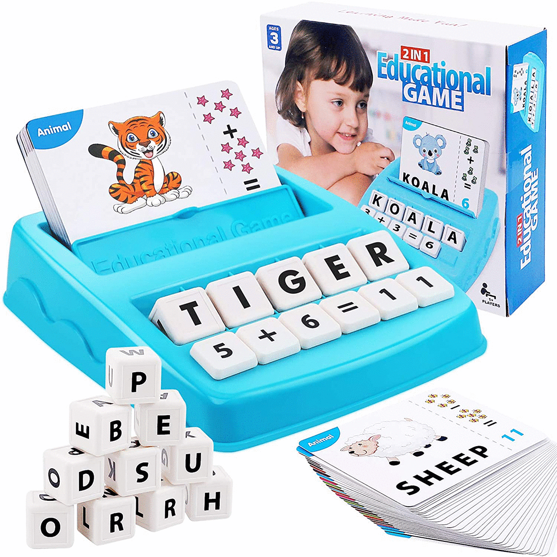 Zimfanqi matching letter game spelling words early learning educational 