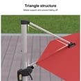 thumbnail image 5 of Purple Leaf 10ft Outdoor Patio Umbrella - Offset Cantilever Design with 360° Rotation, Terra Round Market Umbrella for Deck, Pool, and Garden, 5 of 15