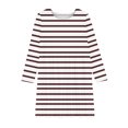thumbnail image 3 of Mikilon Girls Fashion Striped Dresses Size 4-13 Years Long Sleeve Round Neck Long Dresses Casual Comfortable Daily Clothes, 3 of 4