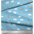 thumbnail image 3 of Soimoi Blue Cotton Poplin Fabric Cloud Nature Fabric Prints By Yard 56 Inch Wide, 3 of 3
