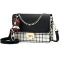 thumbnail image 1 of Bolso de hombro para mujer de piel, pequeños bolsos de moda con correa de cadena, 1 of 7