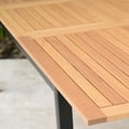 thumbnail image 4 of Amazonia Amoise Teak Finish & Aluminum 9 Pieces Extendable Rectangular Patio Dining Set, seating capacity:8, 4 of 14