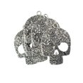 thumbnail image 1 of Colgantes de flores Perfecl 6 piezas Aleación de zinc Plata antigua Dije del cráneo colgante, 1 of 6