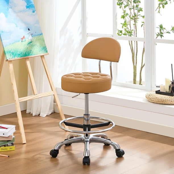 Silla rodante FIRAVOE para escritorio, altura ajustable de 20 a 27 pulgadas