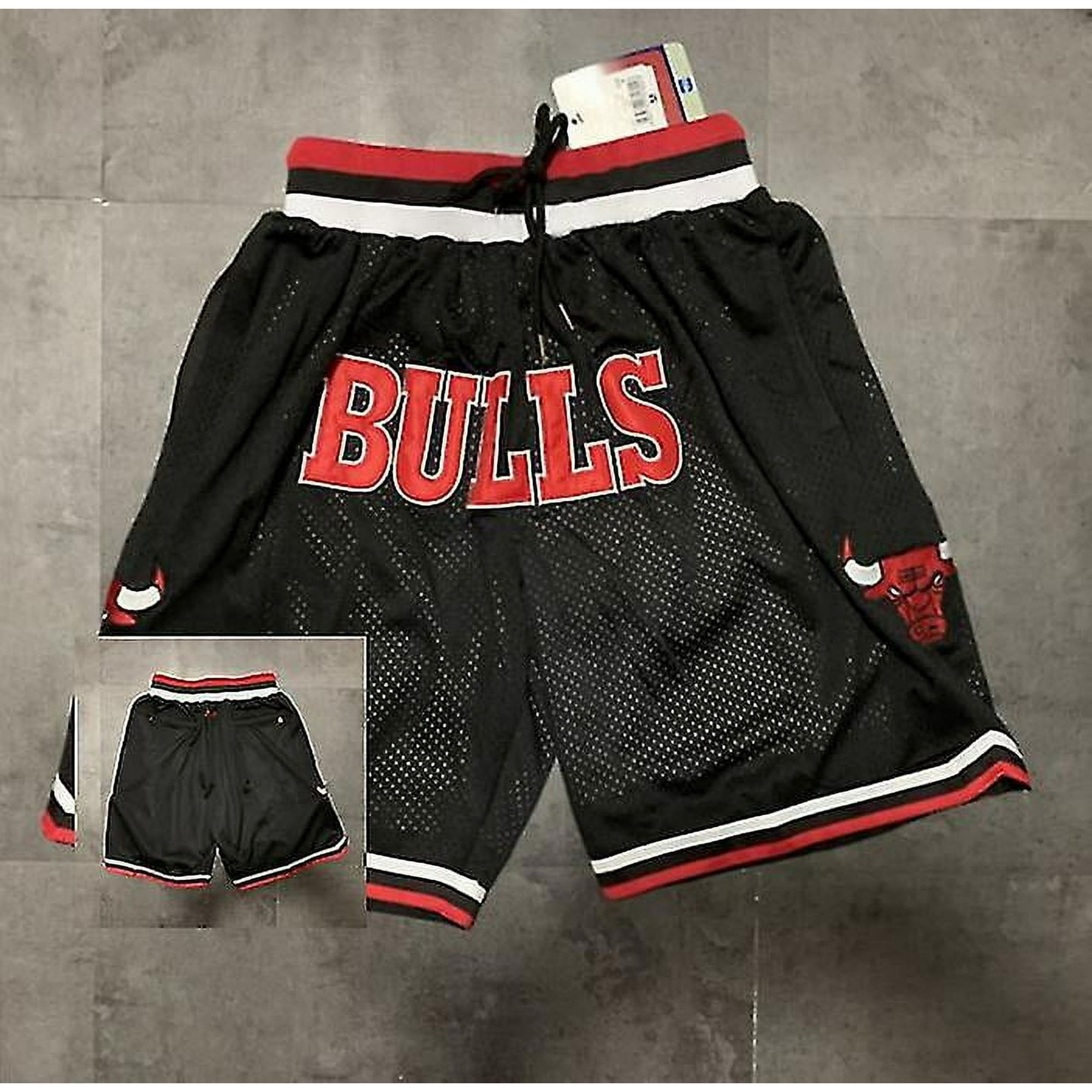 Short de basket ball Just Don des Chicago Bulls pour hommes poches exterieures decontractees pantalon de sport et de plage taille S xxlYOUYOU Walmart