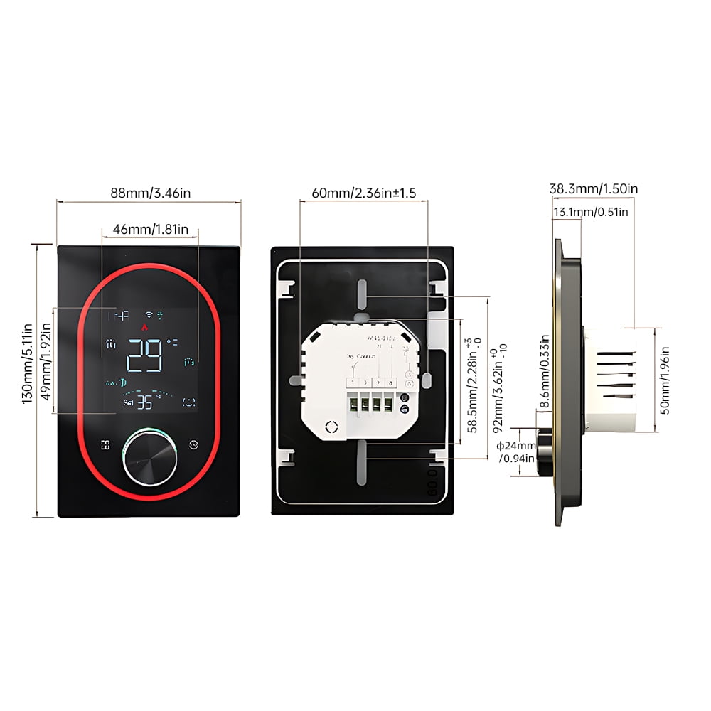 Thermostat,Va Screen Adjustable Knob Screen And Va Mode And Boiler With And Adjustable With Va Screen Adjustable Water Boiler 1 Mode Screen Adjustable Water Water 5 1 Mode Water 1