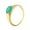 Gold Green, variant on Women's Multicolor Small Oval Gemstone Rings Band Stainless Steel Statement Wedding Anniversary Jewelry Gold Pink Size 9