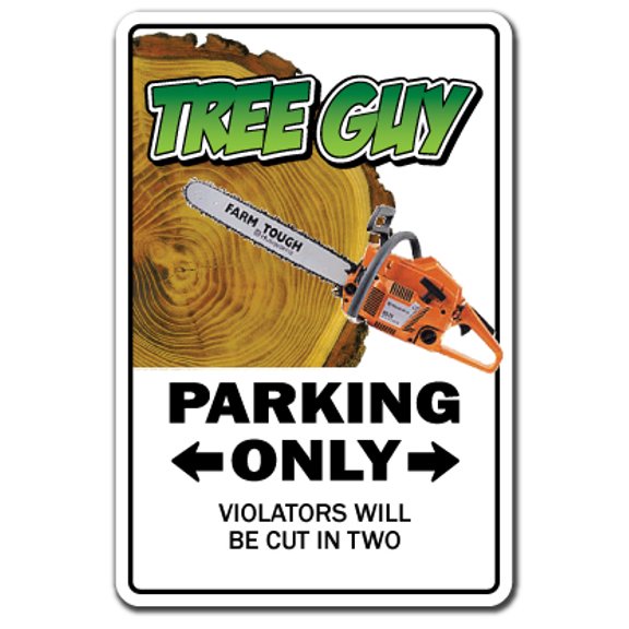 SignMission D-6-Z-Tree 6 x 9 in. Tree Guy Decal Parking Sign