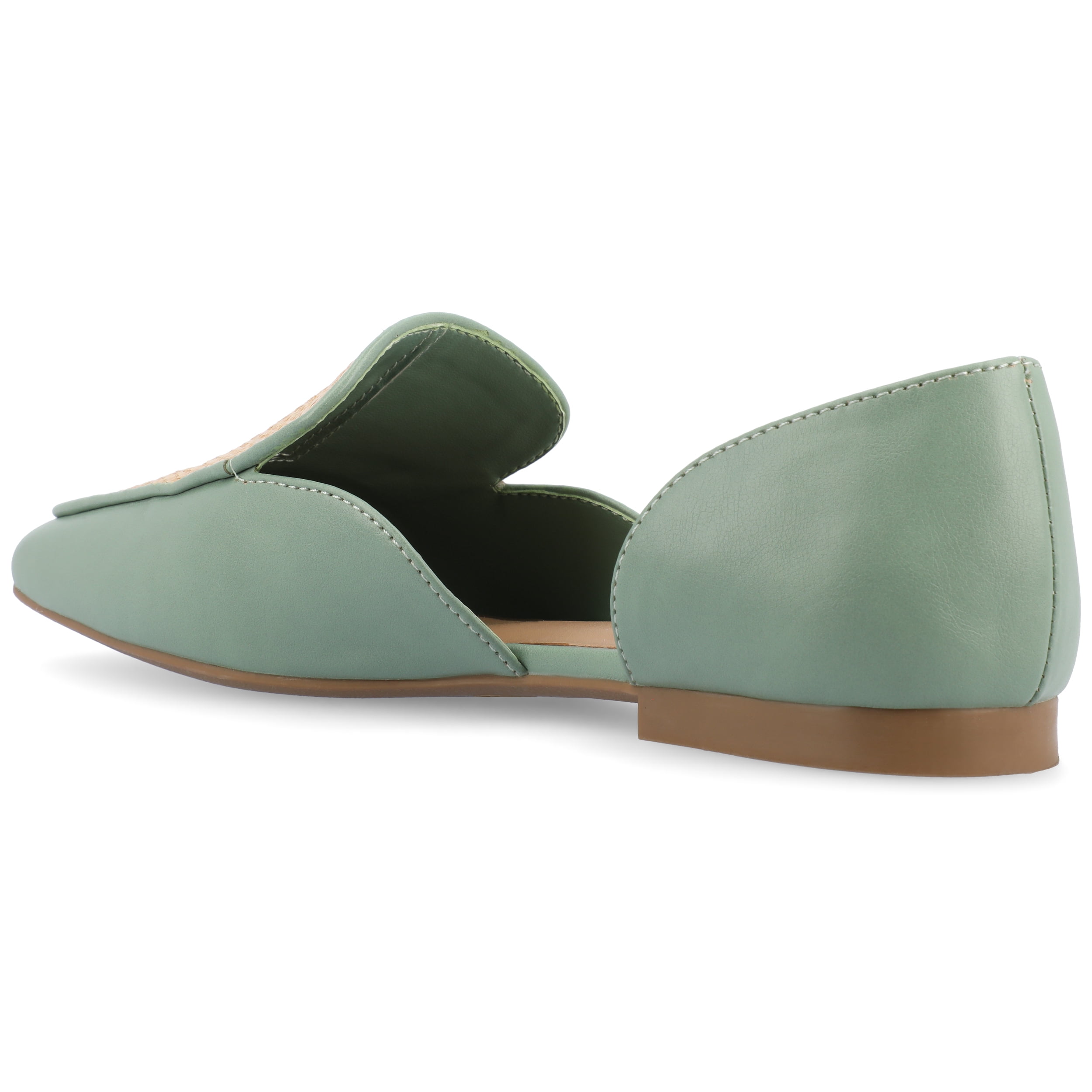 Journee Womens Kennza Soft Faux Leather Slip On Flats