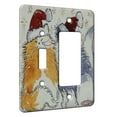 thumbnail image 1 of KuzmarK™ 2 Gang Single Toggle / Single Duplex Rocker Wall Plate - Maine Coon Kitties in Santa Hats Christmas Cat Art by Denise Every, 1 of 1