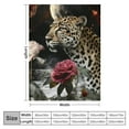 thumbnail image 4 of BCIIG Cheetah  Blanket,Red Floral Leopard Print Throw Blanket,Safari Animals Cheetah Blanket,Grey Cheetah Blanket for Boys Men Adults,  Soft Cozy Sherpa for Bed Couch 40x50in, 4 of 6