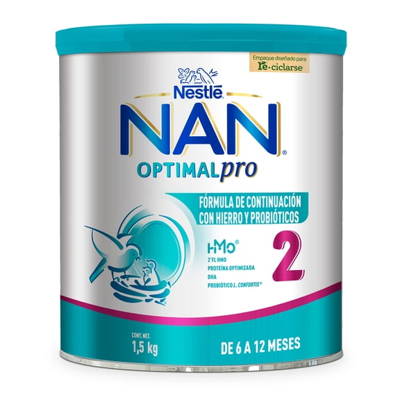 Fórmula de continuación NAN Optimal Pro etapa 2 de 6 a 12 meses 1.5 kg