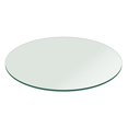 thumbnail image 1 of Fab Glass and Mirror 46 Inch Round 1/4 Inch Thick Flat Polished Tempered Glass Table Top, Clear, 1 of 5