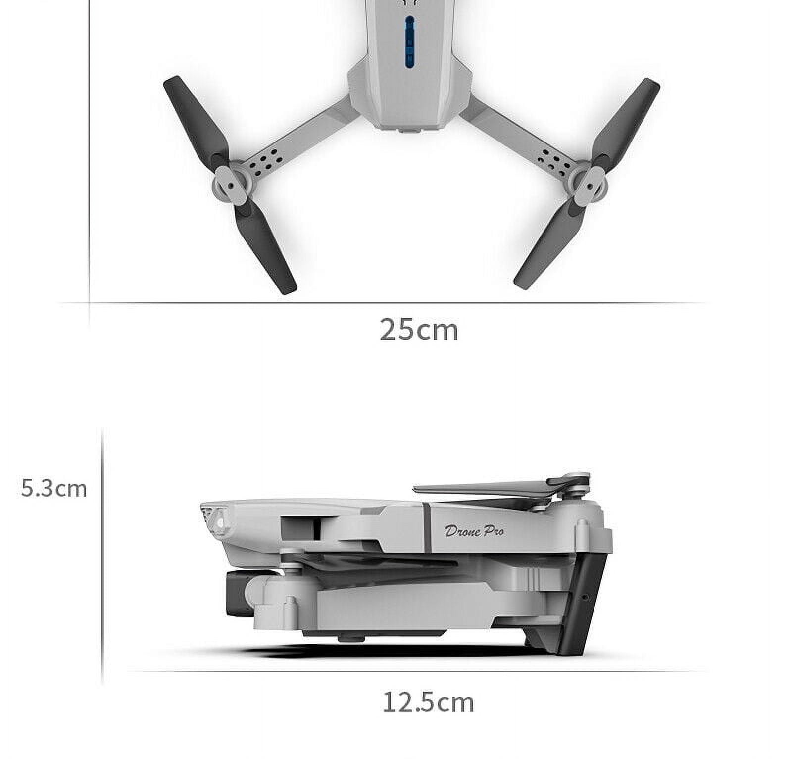 Elegant Choise RC Drone with Dual Camera 4K HD Wide Angle WiFi FPV Foldable Quadcopter +4 Battery, Black