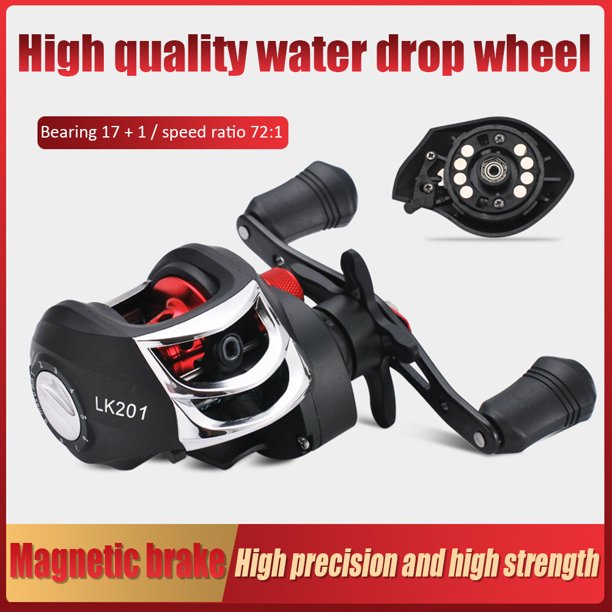 Carrete de pesca de agua salada de metal de baitcasting de perfil bajo de arrastre de 8 kg (mano izquierda) Ndcxsfigh Nuevos Originales