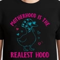 thumbnail image 3 of Motherhood Is The Realest Hood T-Shirt – Parenthood Celebration Theme – Moms & Caregivers, 3 of 6