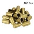 thumbnail image 2 of Uxcell 100pcs Round Rubber End Caps 3/8"(10mm) Gold Vinyl Cover Screw Thread Protectors, 2 of 7