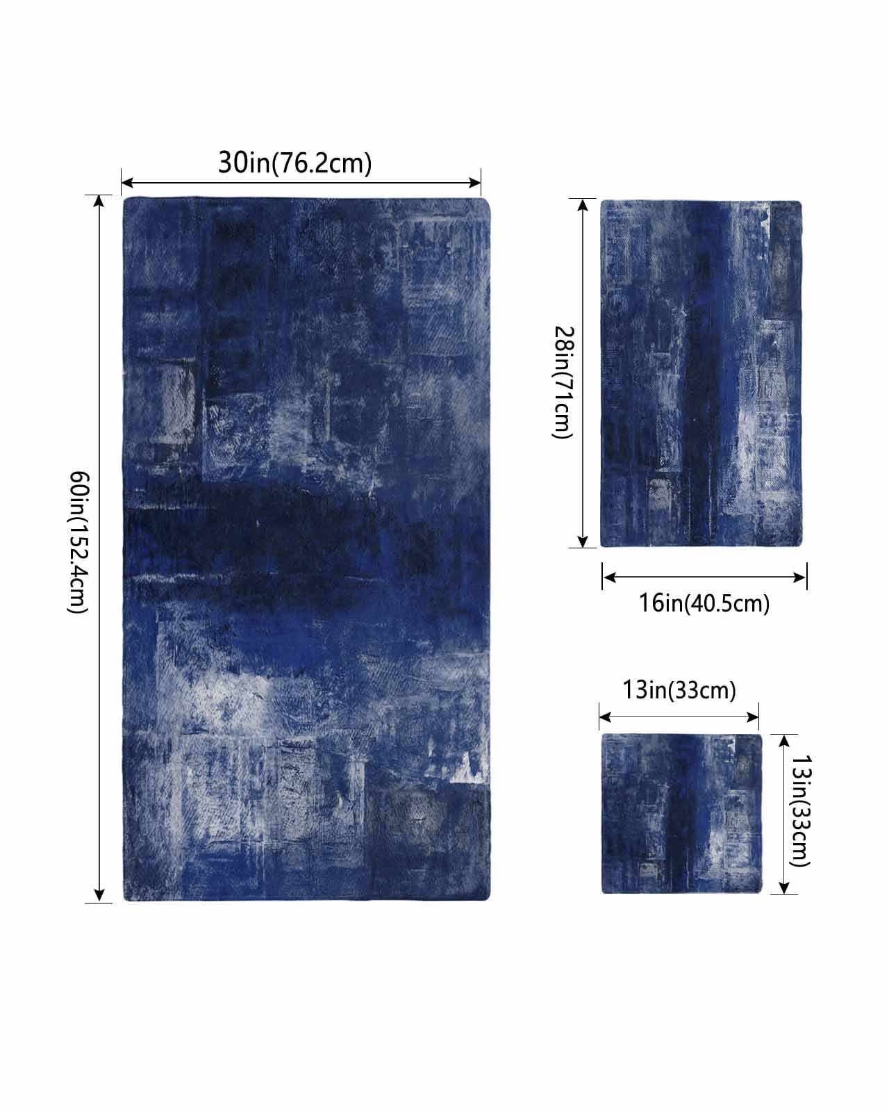 Navy Blue Bath Towels for Bathroom Set,Luxury Microfiber Towels Gifts for Women,Beach Kitchen Hand Hair Face Towel and Dish Washcloth,Retro Oil Painting Modern Abstract Art Aesthetics Towels+Set