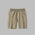 thumbnail image 2 of Virmaxy Toddler Baby Lightweight Shorts (1-9Y Old) and Summer Elastic Waist Pockets Five-Quarter Pants Solid Color Casual Shorts In Small Children Outside The Pants Khaki 1 Years, 2 of 3