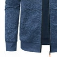 thumbnail image 4 of ZCFZJW Men's Zip Up Fleece Hoodie Lightweight Athletic Workout Sweatshirt Long Sleeve Sports Hooded Outwear Jacket with Zipper Pockets Navy M, 4 of 7