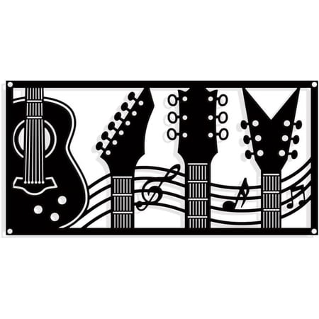 1 pc Guitar Handle Metal Wall Art Decor Matte Style Wall Hanging Decor Silhouette Wall Art for Home Garden Hotel Office Wall Festival Decoration Gift 11.81×5.9 inch