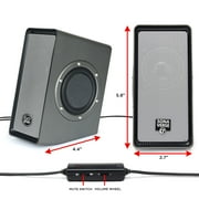 GOgroove SonaVERSE O2 USB Multimedia Stereo Speaker with Powered Subwoofer & Volume Control