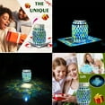 thumbnail image 6 of Mosaic Lights Solar Outdoor Hanging Lanterns, Garden Decor Christmas Gifts for Women Mom Grandma Halloween Decor Lights, Outdoor Waterproof Lights, Garden,Patio,Pathway & Yard Decor, 6 of 7