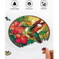 thumbnail image 3 of Clearance！Acrylic Suncatcher Jigsaw Puzzle-Emerald Flame Hummingbird, Window Suncatcher Acrylic Puzzle, DIY Suncatcher Kits for Adults, Home Decor Gift for Women, Mom, Friends (7.4 in), 3 of 7