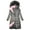 Gray, variant on Homenesgenics Coat for Women Puff Winter Fashion Woman Lengthened and Thickened Medium Hooded Length Down Coat Jacket Blue L