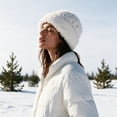 thumbnail image 5 of SYMOID Womens Winter Bucket Hat - Speckled Fuzzy Plush Beanie, Stretchy Warm Knit Cap for Cold Weather, White Hats,Size Free Size, 5 of 5