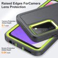 thumbnail image 5 of for Galaxy A03s Case Kickstand Durable 3-Layer Military Grade Protective Cover Hybrid Silicone Heavy Duty Rugged Shockproof Screen Lip Raised Protection for Samsung Galaxy A03s,
Gray+Green, 5 of 7