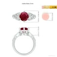 thumbnail image 5 of ANGARA Natural Solitaire Round 2.1 ct Ruby Celtic Knot Engagement Ring in 14K White Gold for Women (Size-8mm) | July Birthstone, Birthday, Anniversary, Jewelry Gift for Women | Natural Ruby Ring, 5 of 10