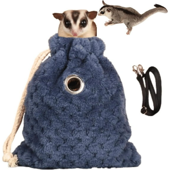 Sugar Glider Bonding Pouch - Soft Sleeping Pouch with Breathable Vent & Drawstring Portable Travel Bag Small Animal Carrier for Sugar Glider Squirrel Hamster Rats Hedgehog Bird Parrot